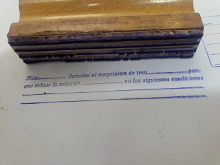 Antiguo sello autorización de rebase