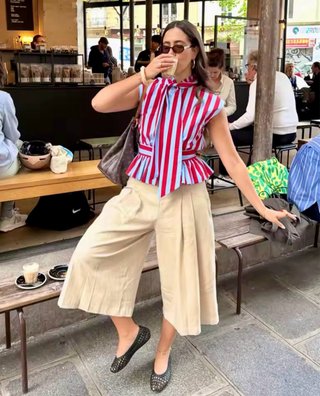 Camisa Zara rayas lazo