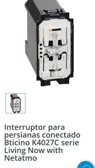 3 unidades de Interruptor persianas Bticino K4027