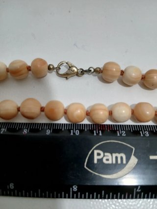 Collana corniola perle beige arancio
