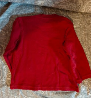Camiseta Zara bebé manga larga roja 2A