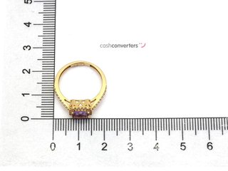 sortija oro 18k con piedra con circonita