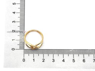 sortija oro 18k con piedra con circonita