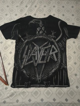 Camiseta Slayer estampada negra