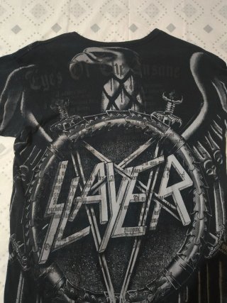 Camiseta Slayer estampada negra