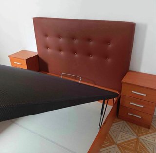 Base Cama Doble con Almacenamiento