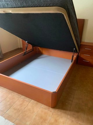 Base Cama Doble con Almacenamiento