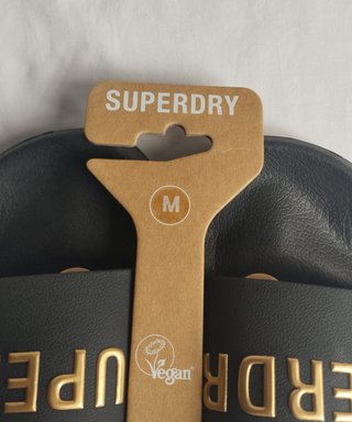 0086 Chanclas sandalias Superdry negras T 41 (M)