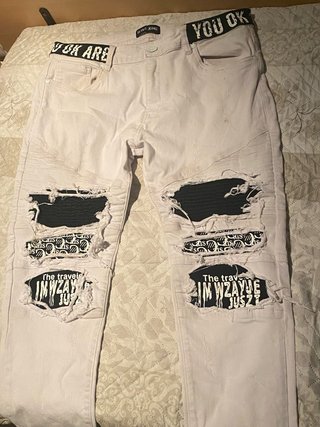Pantalones vaqueros blancos slim fit