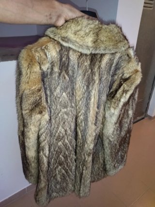 Abrigo de piel de zorro gris Nomar
