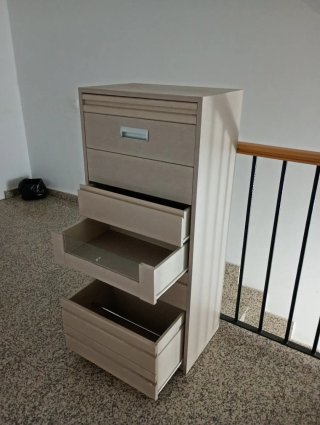 Cajonera Zapatero Beige y Negro