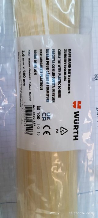 10 pacchi fascette Wurth 3,6 x 280 mm