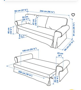 Sofá Cama Gris 3 Plazas