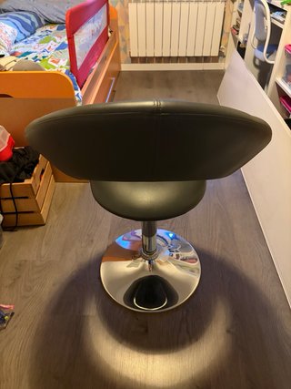 3+1 Sillas de diseño gris en polipiel