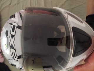 Casco Axo gris y blanco L (59)