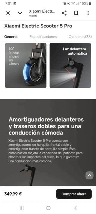 Patinete Xiaomi 5 Pro Nuevo Sin Abrir