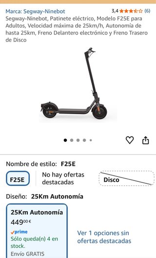 Patinete Eléctrico Segway-Ninebot F25E