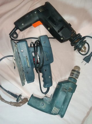 2 Taladros y 1 Lijadora