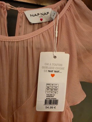 Mono corto rosa Naf Naf talla 34