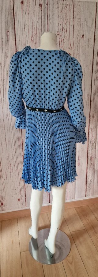 Vestido Denny Rose Plisado Lunares Talla Única