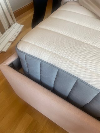 Cama infantil gris Ikea y colchon