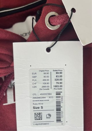 Sudadera Calvin Klein Jeans Roja Talla M