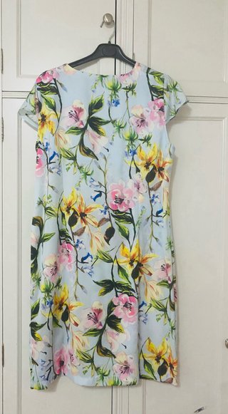 Vestido floral ANNA azul y multicolor