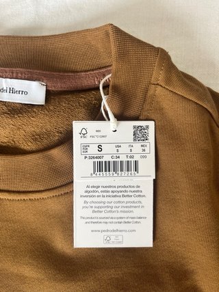 Sudadera Pedro del Hierro Marrón Talla S