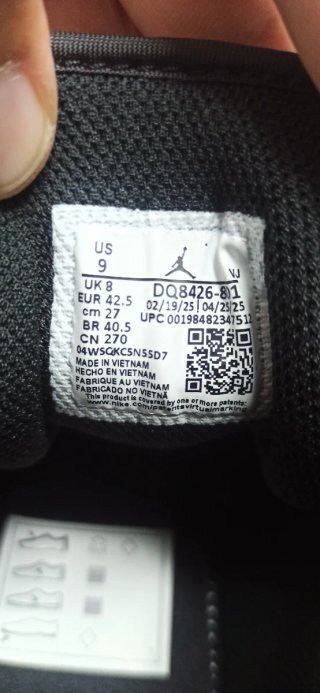 Nike Air Jordan 1 Mid Negro Naranja T. 42.5