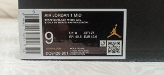 Nike Air Jordan 1 Mid Negro Naranja T. 42.5