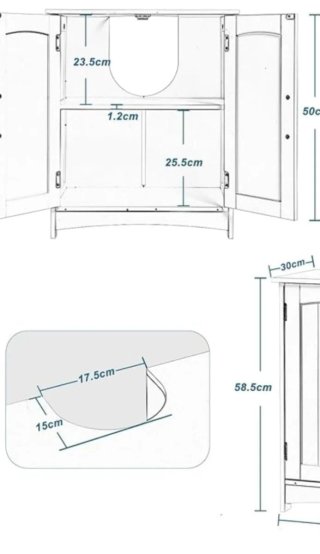 Mueble bajo lavabo EUGAD madera blanco