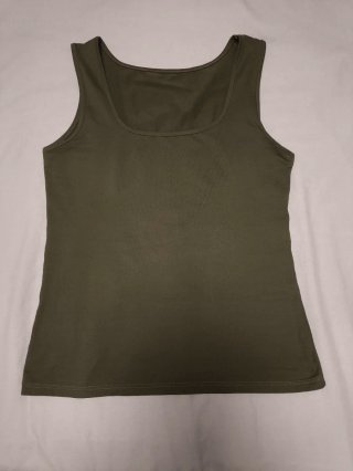 Camiseta tirantes verde oscuro