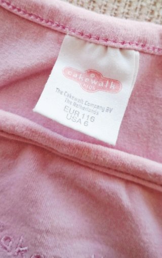 Canotta Cakewalk bambina 6 anni rosa