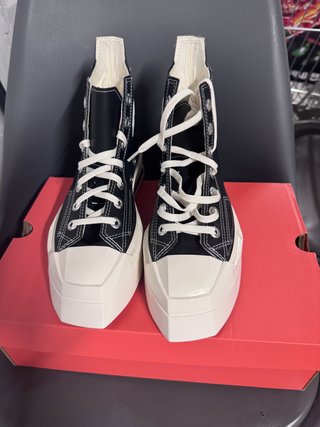Converse plataforma negras talla 37.5