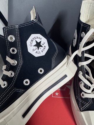 Converse plataforma negras talla 37.5