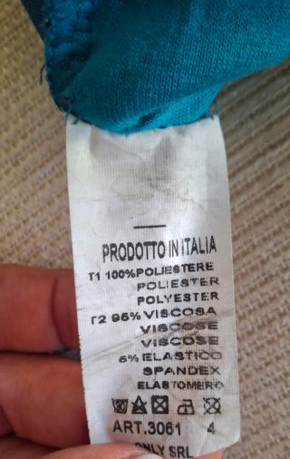 Top blu/petrolio Made in Italy