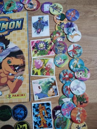 Álbum Digimon + 70 Tazos Colección Vintage