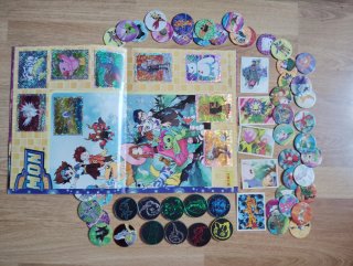 Álbum Digimon + 70 Tazos Colección Vintage