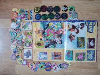 Álbum Digimon + 70 Tazos Colección Vintage