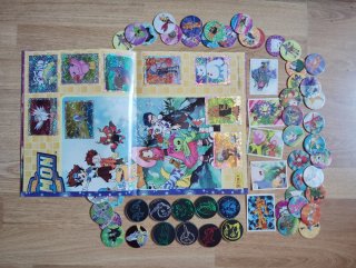 Álbum Digimon + 70 Tazos Colección Vintage