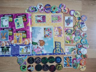 Álbum Digimon + 70 Tazos Colección Vintage