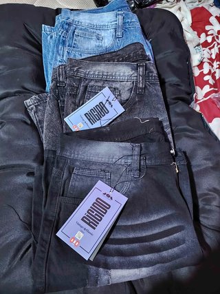 Pantalones RÍGIDO Jeans Azul y Negro