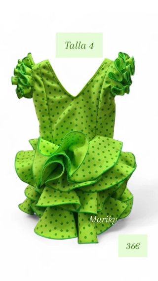 Traje de flamenca niña talla 4