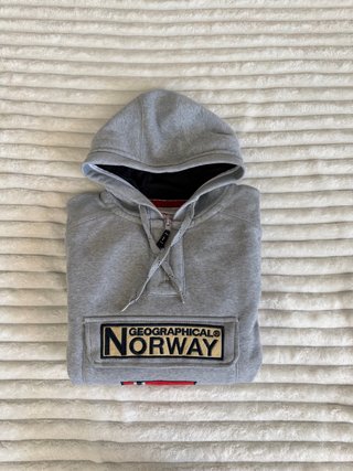 Sudadera Geographical Norway Talla M Gris
