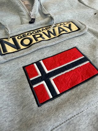 Sudadera Geographical Norway Talla M Gris