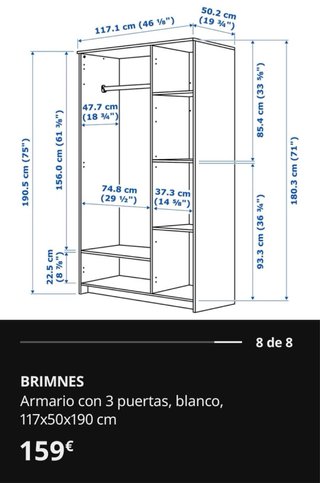 Armario Ikea Brimnes Blanco