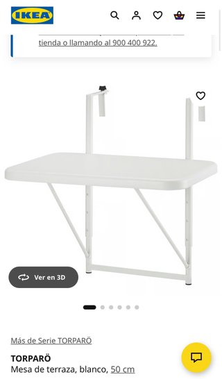 Mesa plegable Ikea TORPARÖ