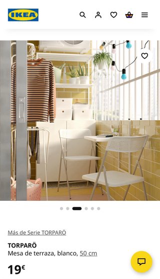 Mesa plegable Ikea TORPARÖ