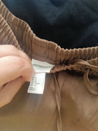 Pantalón Marrón Satinado Fiesta Talla 44