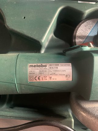 Amoladora Metabo W 6-115 con maletín
